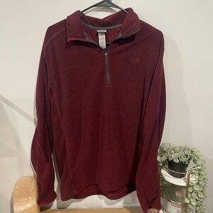 Champion Men's Maroon Zip-Up Sweater